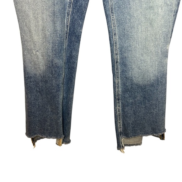 J.Crew Demi Boot Crop Jeans Step Hem Zipper Fly Medium Wash Size 28 - Picture 6 of 13